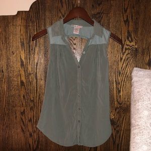 Olive Open-Back Tank